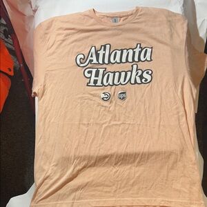 Atlanta Hawks Peach T-Shirt (Minor Stain)